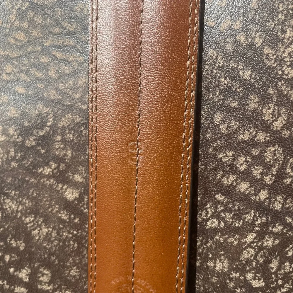 Aniline Kipskin Shoulders Mens Dark Brown Torino Leather Belt Size 40‎